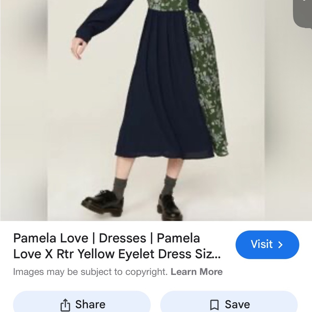 Pamela Love Dress in Navy and Green Floral